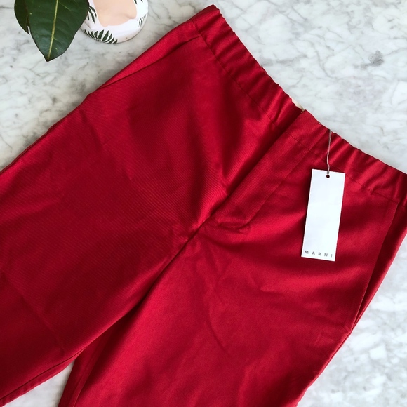 BOGO50% MARNI Cropped Woven Tappered Pantalone - Picture 4 of 8